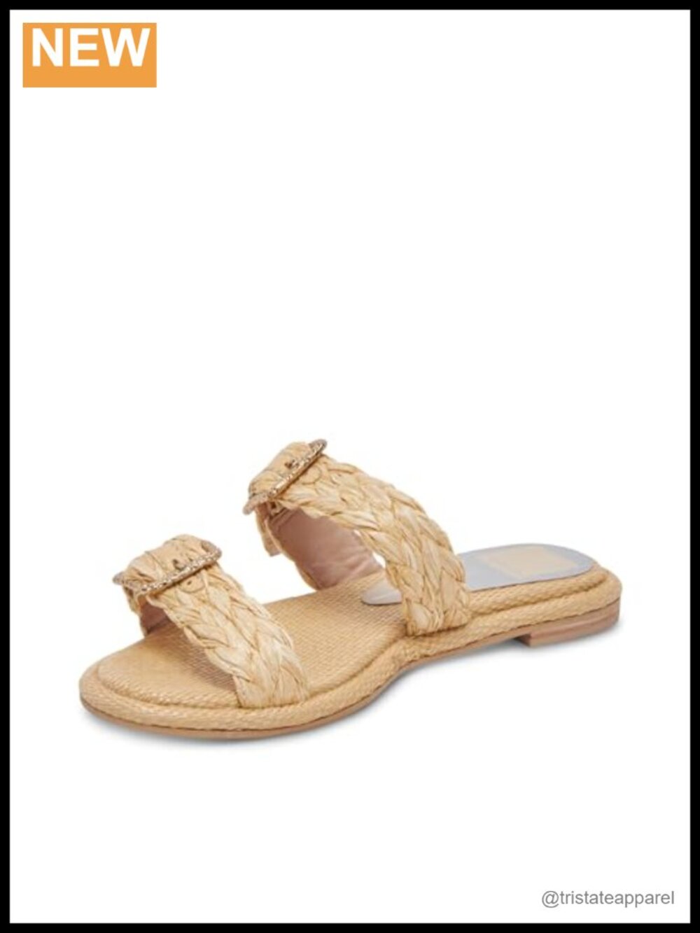 Dolce Vita Alaina Faux Leather Slide Sandals Cushioned Braid Women's